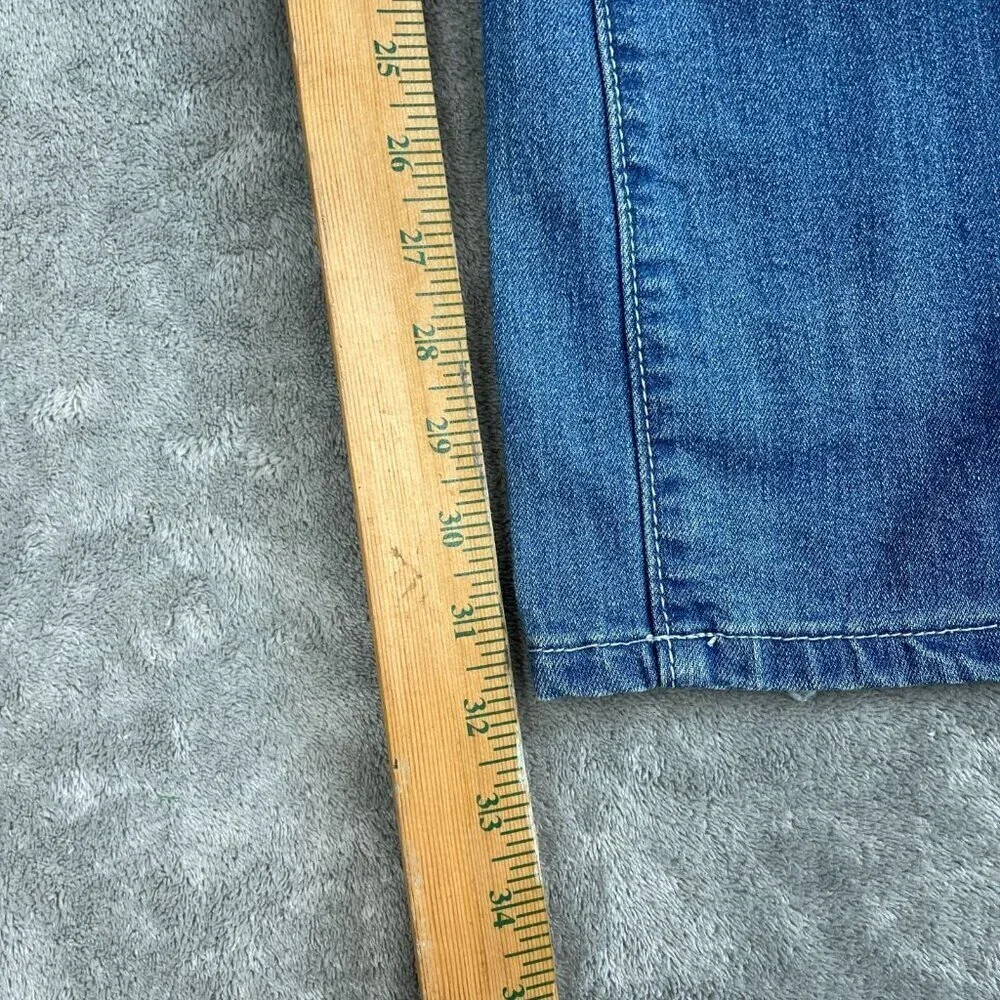 Zanadi Womens Bootcut Jeans Size 9 Blue Denim Cotton Blend Distressed Hem 2474